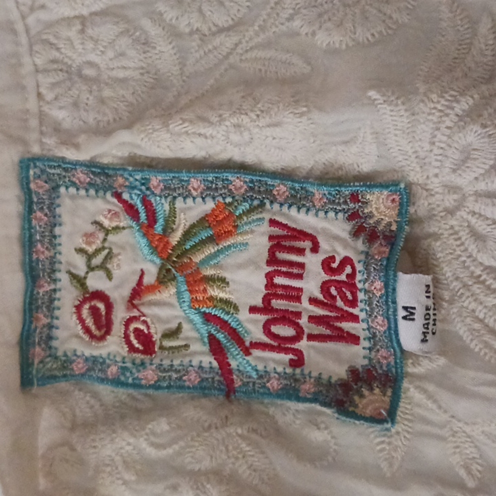 Johnny Was Embroidered Top Medium - Picture 3 of 6